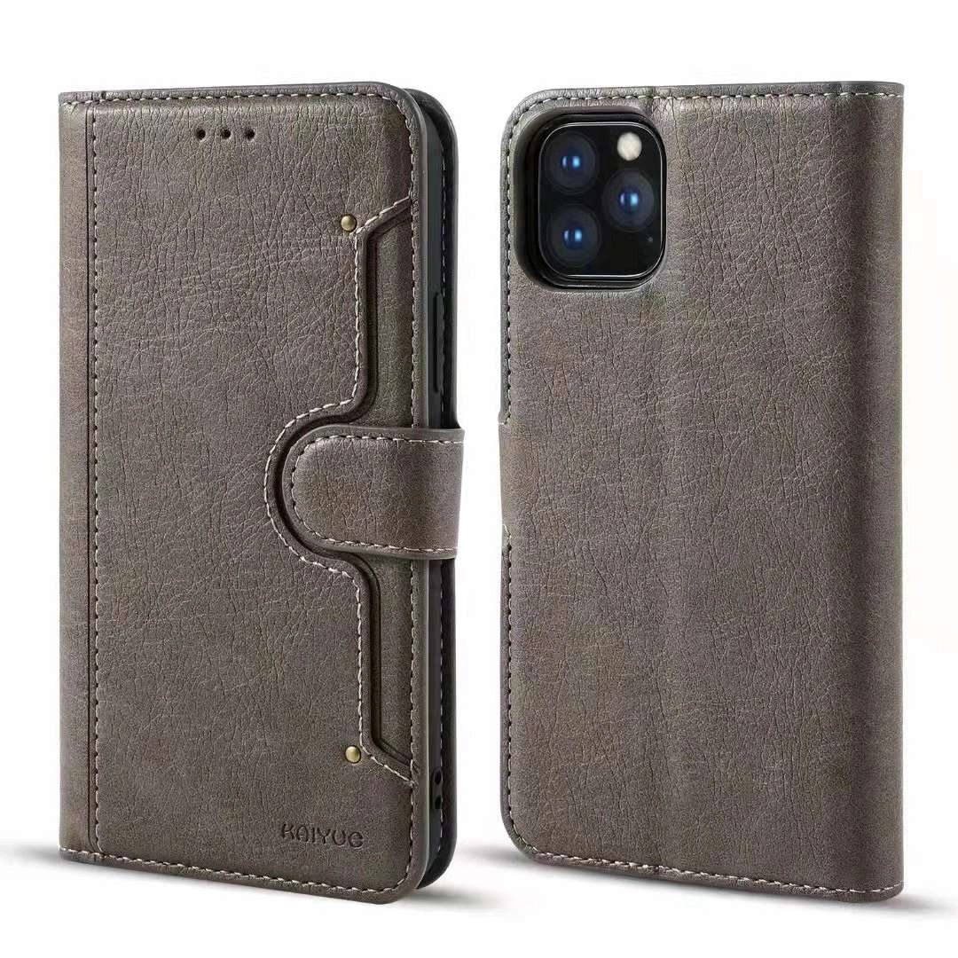 Bao da iPhone 13 mini/ iPhone 13/ iPhone 13 Pro/ iPhone 13 Pro Max (bao da cầm tay chất liệu da bò, hiệu Kaiyue)